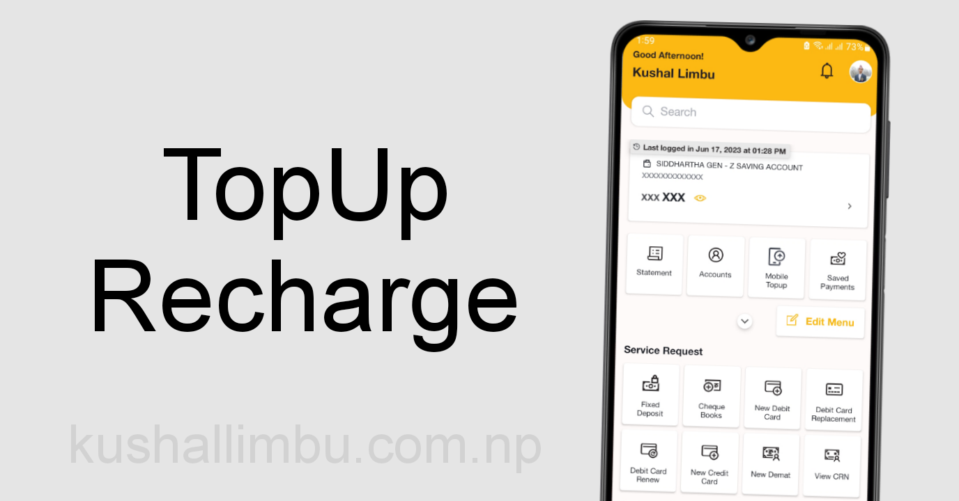 siddhartha bank mobile recharge