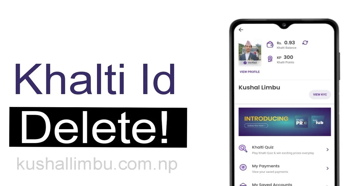 how to delete khalti account