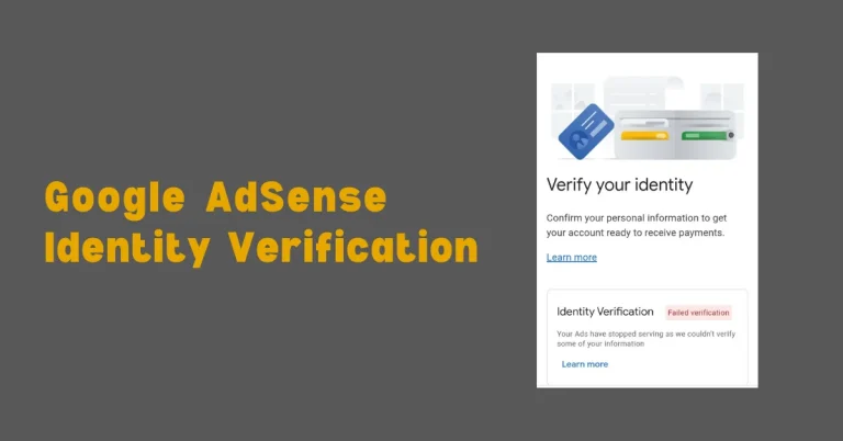 google adsense identity verifaction