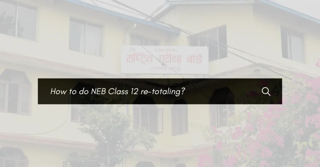 how to do neb class 12 retotaling